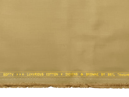 Dickens And Browne 100% Cotton Suiting Fabric (Camel Tan, Plain)