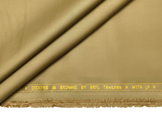 Dickens And Browne 100% Cotton Suiting Fabric (Camel Tan, Plain)