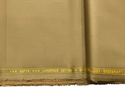 Dickens And Browne 100% Cotton Suiting Fabric (Camel Tan, Plain)