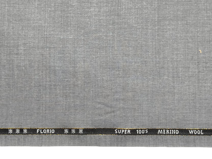 Canetti Italy Super 100's Merino Wool Blend Suiting Fabric (Dove Grey Plain)