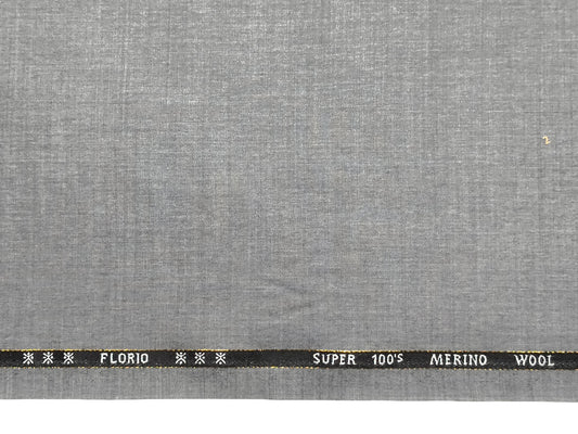 Canetti Italy Super 100's Merino Wool Blend Suiting Fabric (Dove Grey Plain)