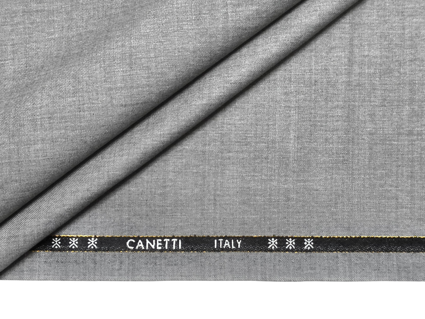 Canetti Italy Super 100's Merino Wool Blend Suiting Fabric (Dove Grey Plain)