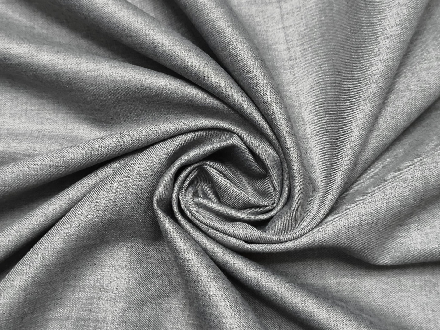Canetti Italy Super 100's Merino Wool Blend Suiting Fabric (Dove Grey Plain)