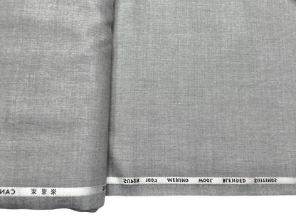 Canetti Italy Super 100's Merino Wool Blend Suiting Fabric (Dove Grey Plain)