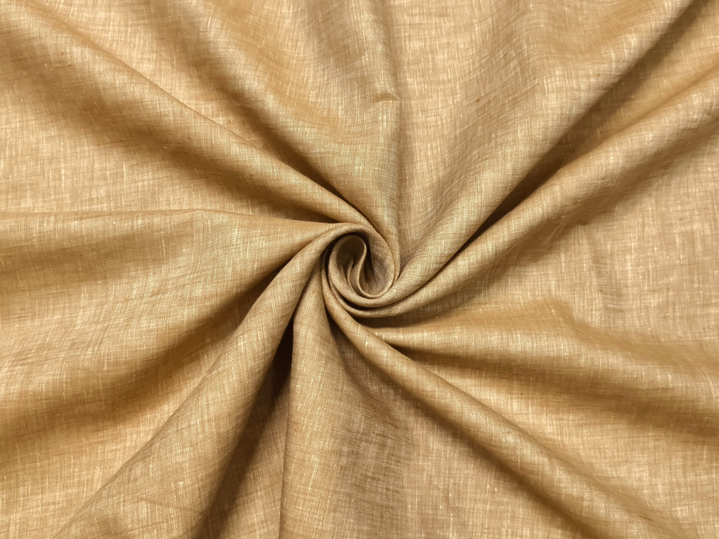 Arvind 100% Pure Irish Linen (80 Lea) Shirting Fabric (Camel Tan, Plain)