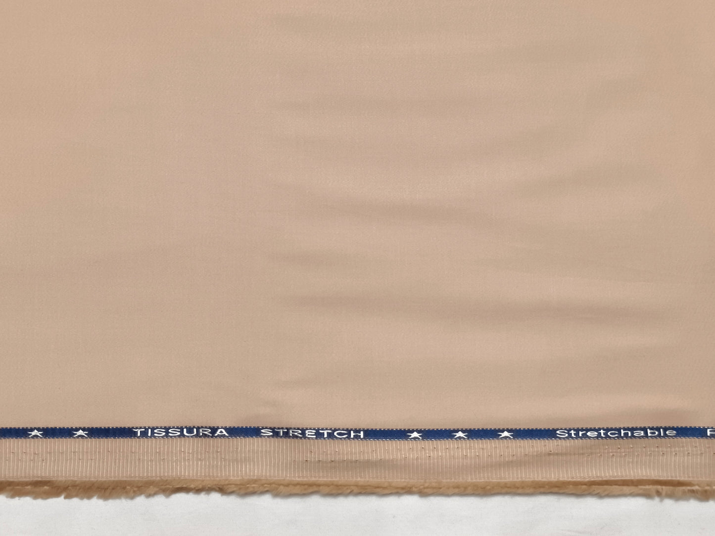 Arvind 100% Cotton Stretched Suiting Fabric (Beige Cream, Plain )