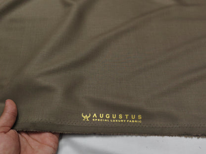 Augustus TR Blend Premium Suiting Fabric (Classic Brown, Plain )