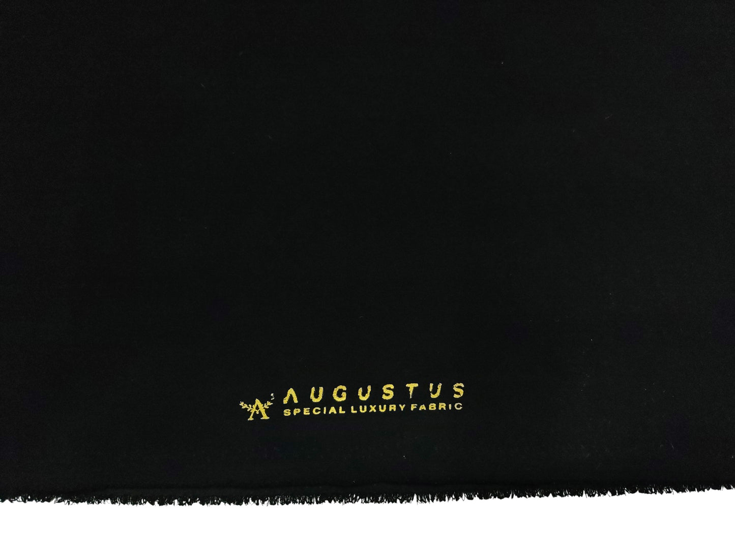 Augustus Superfine Lachka Stretched Suiting Fabric (Pure Black Plain)
