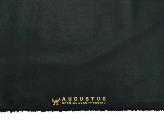 Augustus TR Blend Premium Suiting Fabric (Bottle Green, Plain )