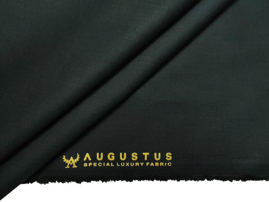 Augustus TR Blend Premium Suiting Fabric (Bottle Green, Plain )