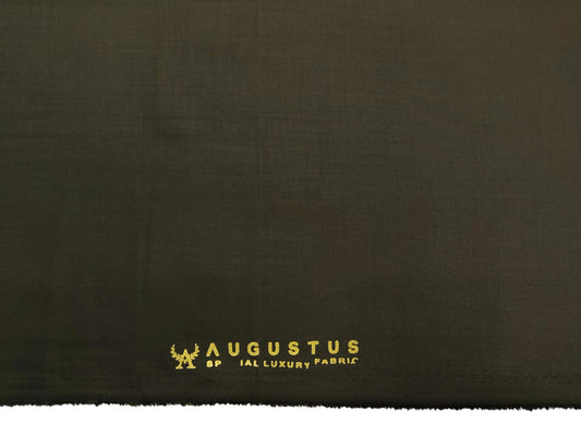 Augustus TR Blend Premium Suiting Fabric (Dusty Olive Green, Plain)