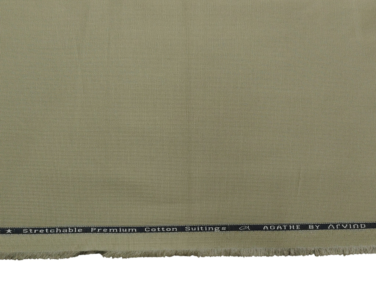 Arvind 100% Cotton Textured Suiting Fabric (Light Pista Plain)