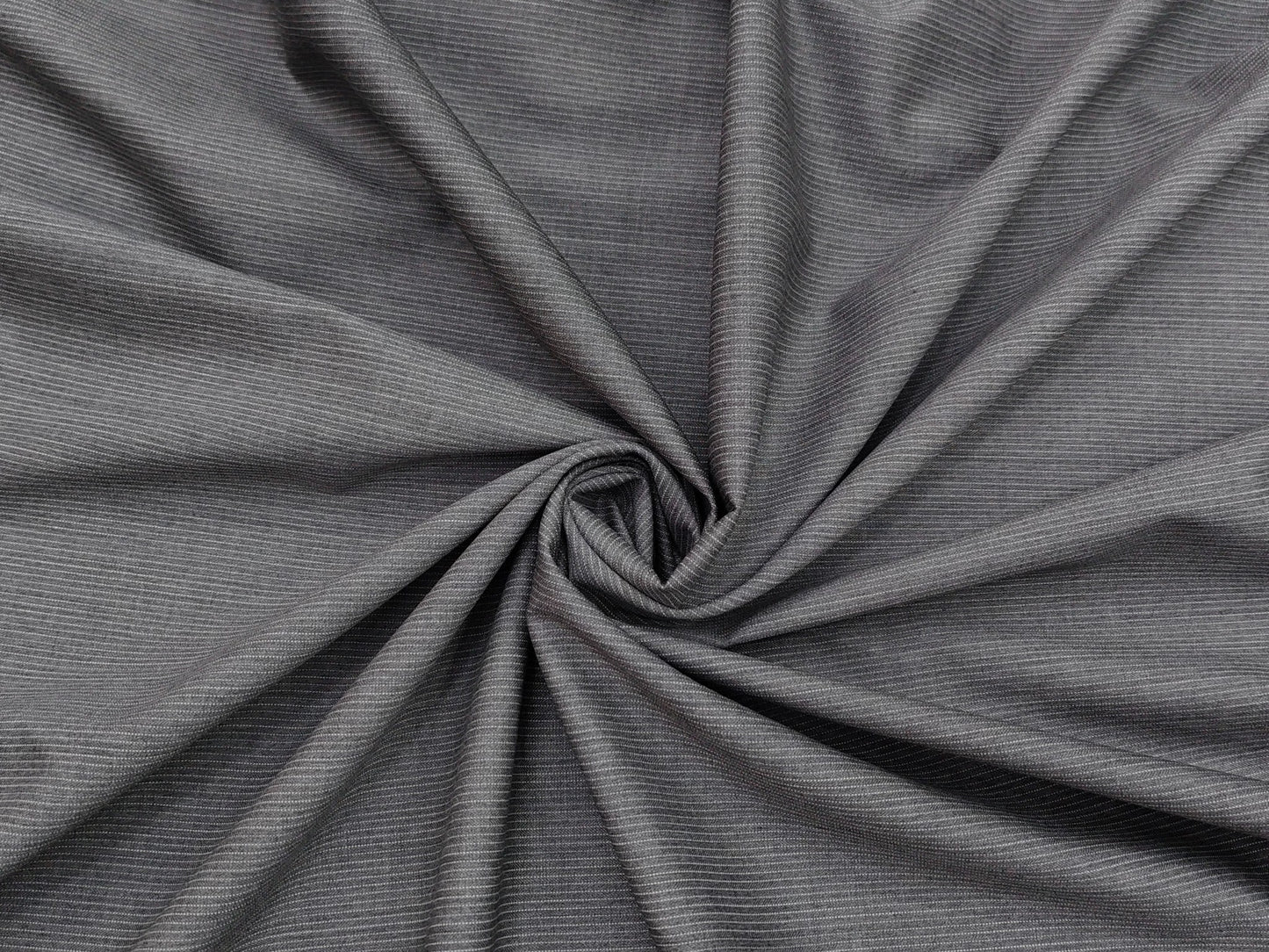 Raymond Ventoso 100% Wool Super 130s Suiting Fabric (Grey, Striped)