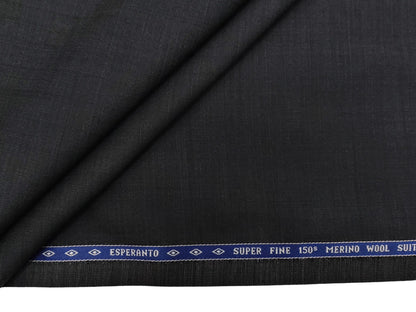 Raymond Esparanto 100% Wool Super 150s Suiting Fabric (Dark Grey, Self pattern)
