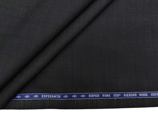 Raymond Esparanto 100% Wool Super 150s Suiting Fabric (Dark Grey, Self pattern)