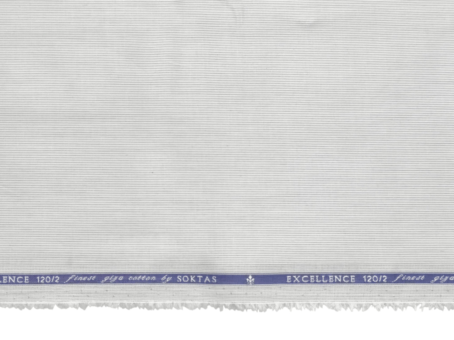 Giza House By Soktas 120/2 Finest Giza Cotton Shirting Fabric (Light Grey, Microstripe)