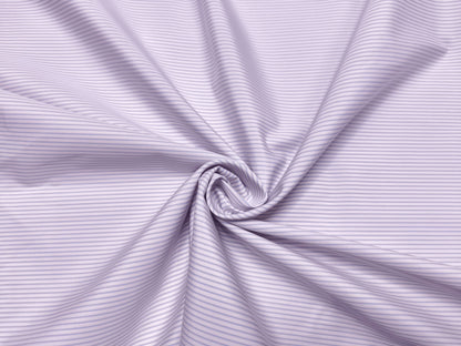 Giza House By Soktas 120/2 Finest Giza Cotton Shirting Fabric (White & Violet, Stripes)