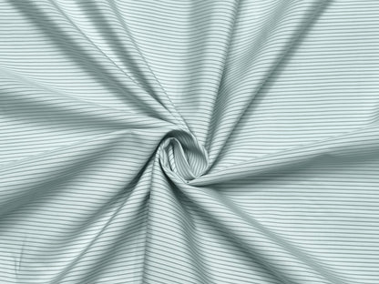 Giza House By Soktas 120/2 Finest Giza Cotton Shirting Fabric (White,Grey & Blue, Stripes)