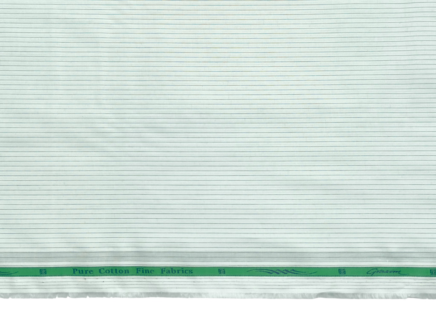 Grasim by Aditya Birla Group 100% Pure Cotton Shirting Fabric (White & Black , Stripes)