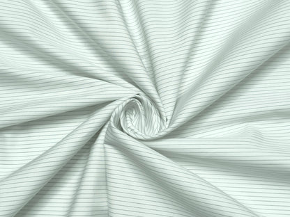 Grasim by Aditya Birla Group 100% Pure Cotton Shirting Fabric (White & Black , Stripes)