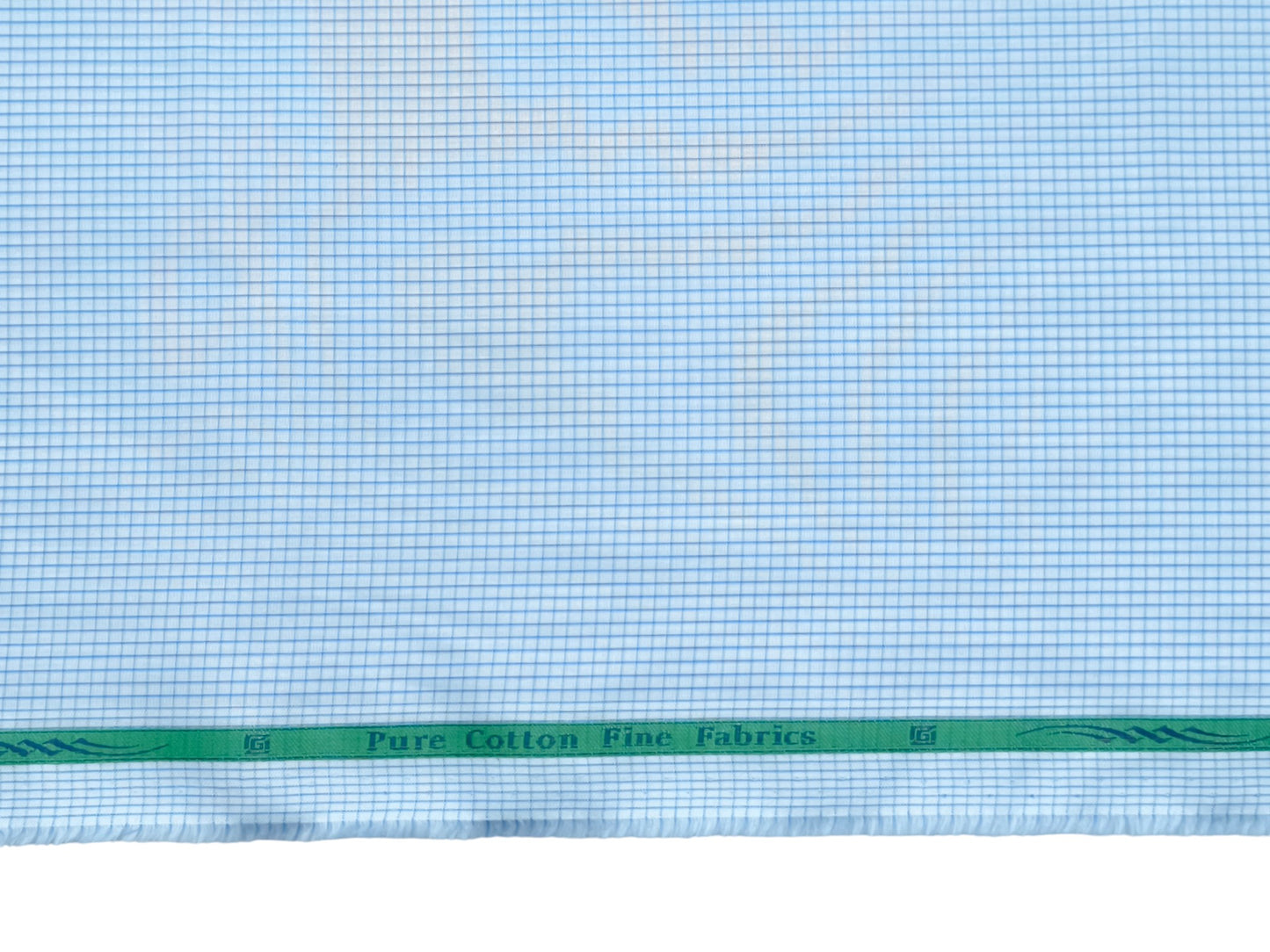 Grasim by Aditya Birla Group 100% Pure Cotton Shirting Fabric (Blue , Microchecks)