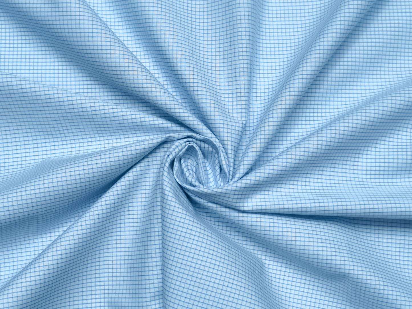 Grasim by Aditya Birla Group 100% Pure Cotton Shirting Fabric (Blue , Microchecks)