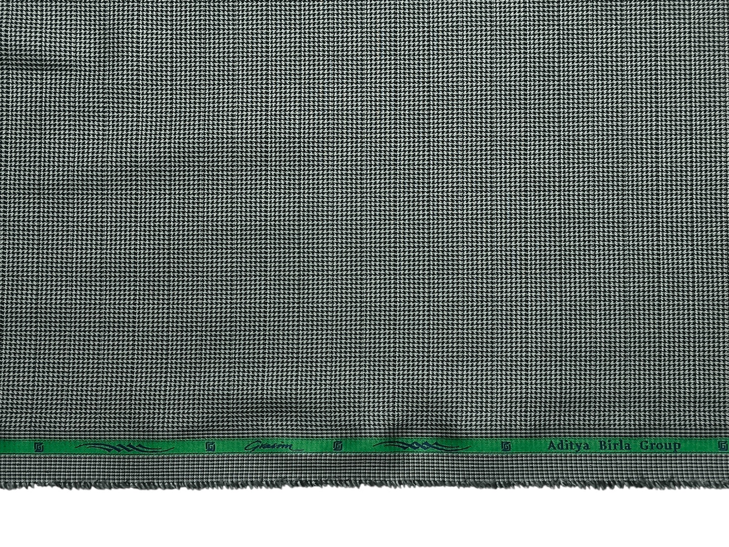 Grasim by Aditya Birla Group 100% Pure Cotton Shirting Fabric (Green Patterned)