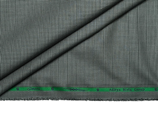 Grasim by Aditya Birla Group 100% Pure Cotton Shirting Fabric (Green Patterned)