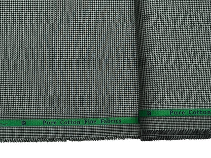 Grasim by Aditya Birla Group 100% Pure Cotton Shirting Fabric (Green Patterned)
