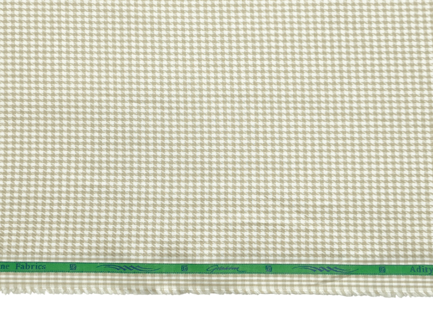 Grasim by Aditya Birla Group 100% Pure Cotton Shirting Fabric (Beige, Patterned Checks)