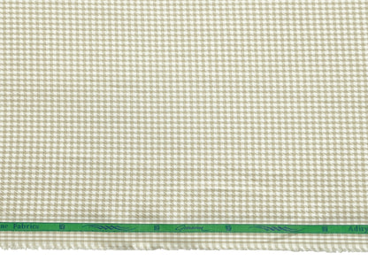 Grasim by Aditya Birla Group 100% Pure Cotton Shirting Fabric (Beige, Patterned Checks)