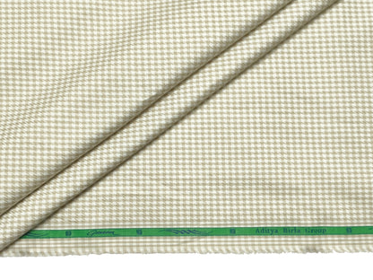 Grasim by Aditya Birla Group 100% Pure Cotton Shirting Fabric (Beige, Patterned Checks)