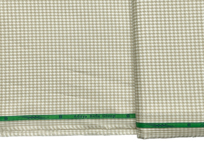 Grasim by Aditya Birla Group 100% Pure Cotton Shirting Fabric (Beige, Patterned Checks)