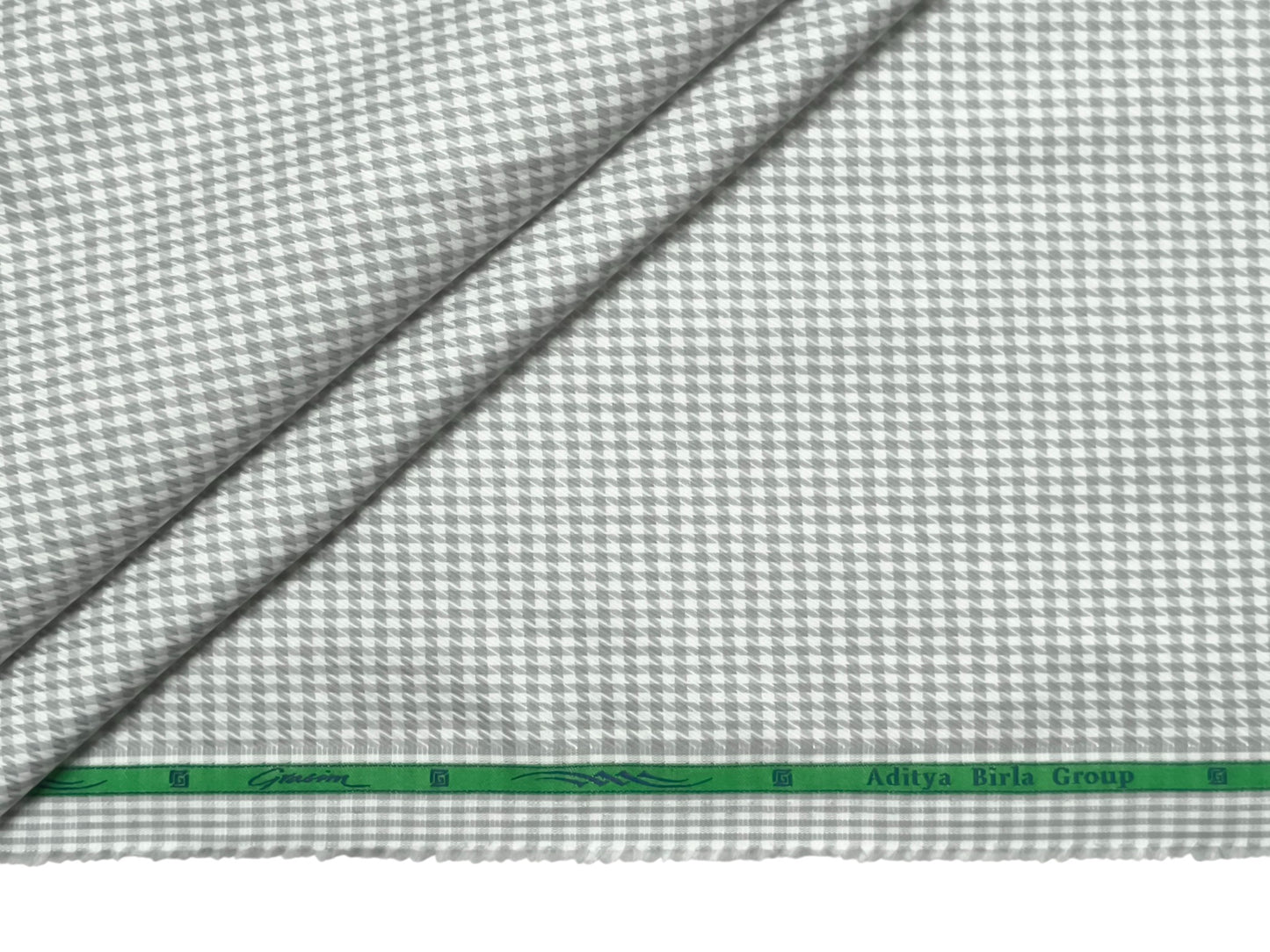 Grasim by Aditya Birla Group 100% Pure Cotton Shirting Fabric (Grey, Patterned Checks)