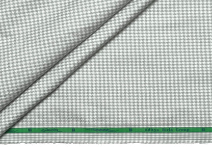 Grasim by Aditya Birla Group 100% Pure Cotton Shirting Fabric (Grey, Patterned Checks)