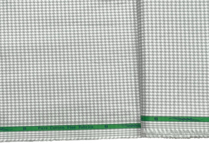 Grasim by Aditya Birla Group 100% Pure Cotton Shirting Fabric (Grey, Patterned Checks)