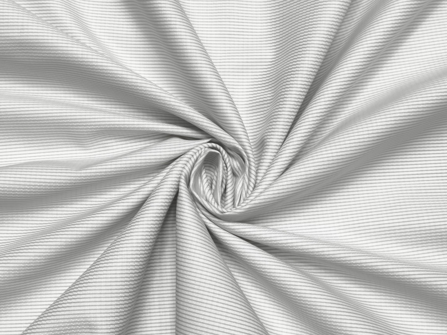 Reid & Taylor 100% Pure Giza Cotton Shirting Fabric (White & Grey , Patterned Stripes)