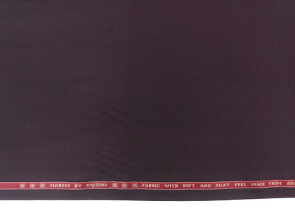 Raymond Markus Super 70s Merino Wool Blended Suiting Fabric (Wine, Plain Weave)