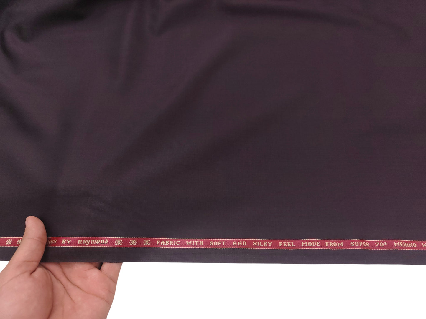 Raymond Markus Super 70s Merino Wool Blended Suiting Fabric (Wine, Plain Weave)
