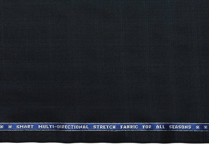 Raymond Ellexo Premium Wool Blended Suiting Fabric (Black Checks)