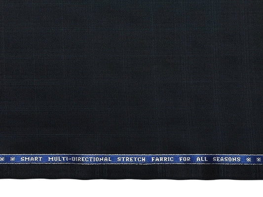 Raymond Ellexo Premium Wool Blended Suiting Fabric (Black Checks)
