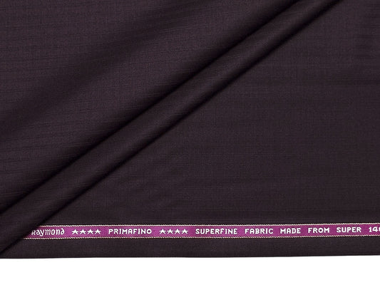 Raymond Primafino 55% Wool Super 140s Suiting Fabric (Wine, Striped)