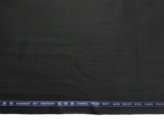 Raymond Markus Super 70s Merino Wool Blended Suiting Fabric (Grey, Plain Weave)