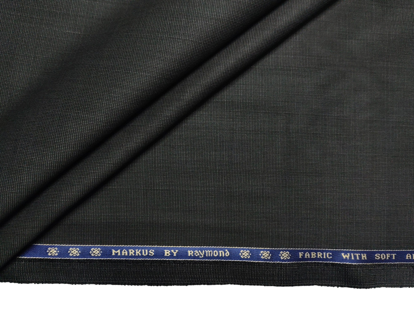 Raymond Markus Super 70s Merino Wool Blended Suiting Fabric (Grey, Plain Weave)