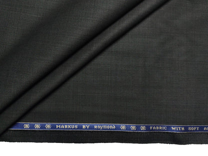 Raymond Markus Super 70s Merino Wool Blended Suiting Fabric (Grey, Plain Weave)
