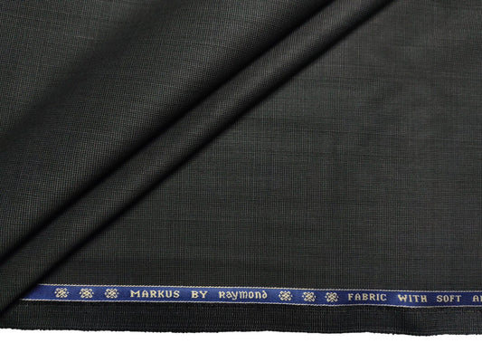 Raymond Markus Super 70s Merino Wool Blended Suiting Fabric (Grey, Plain Weave)