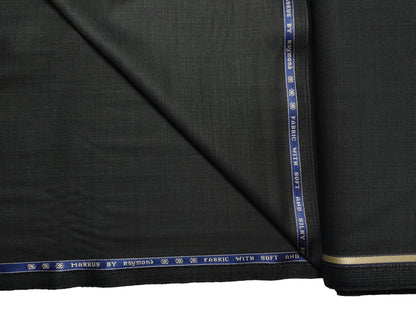 Raymond Markus Super 70s Merino Wool Blended Suiting Fabric (Grey, Plain Weave)