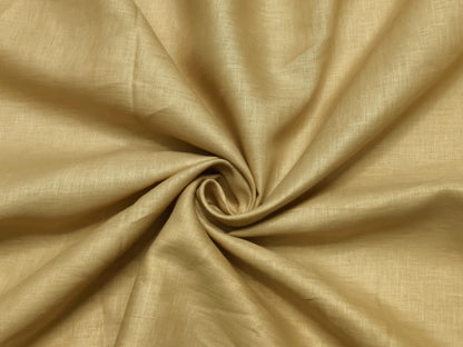 100% Pure European Linen 60 LEA Shirting Fabric (Sand Beige, Plain Weave)