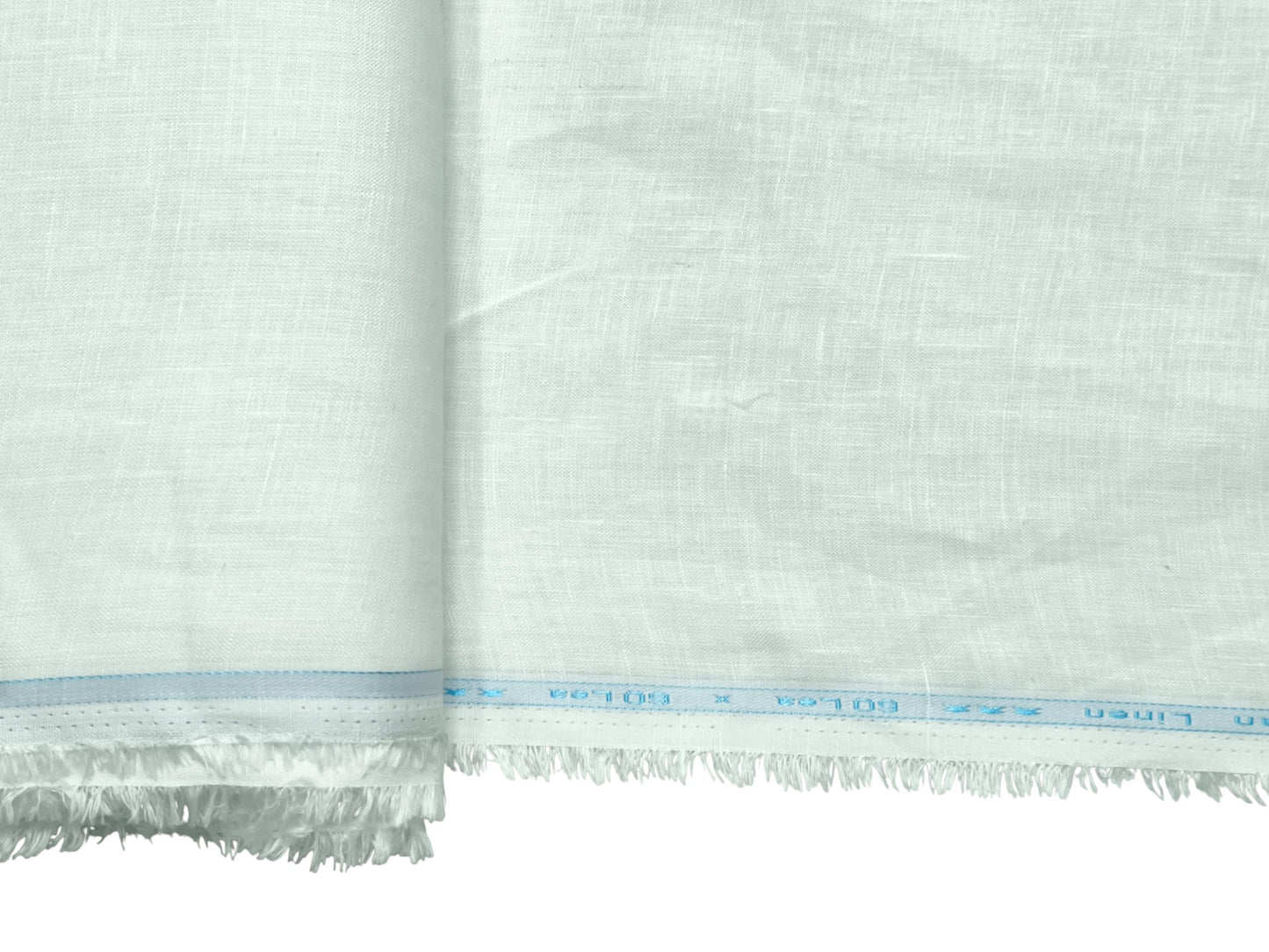 100% Pure European Linen 60 LEA Shirting Fabric (Classic White, Plain Weave)