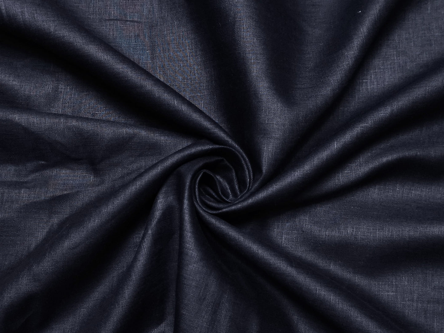 100% Pure European Linen 60 LEA Shirting Fabric (Pure Black, Plain Weave)